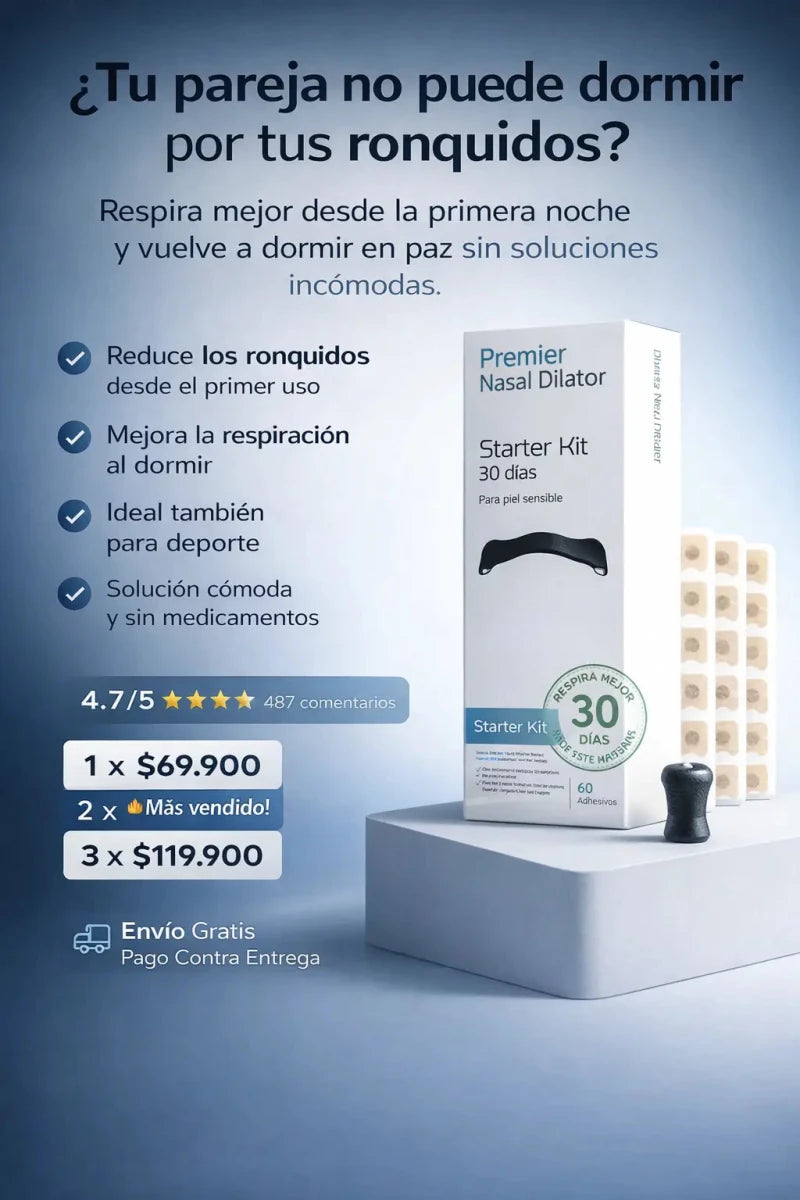 Dilatador Nasal Pro | Duerme Mejor y Reduce los Ronquidos